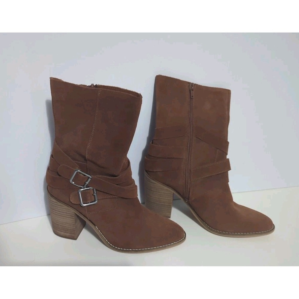 Chelsea & Violet Suede Boots Vicky 8 M Womens Brown Cowgirl Western Festival